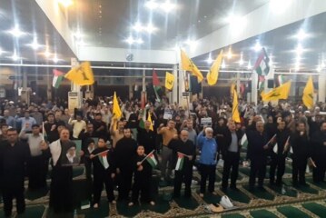 فیلم| اجتماع پرشور بوشهری‌ها در محکومیت ترور دبیرکل حزب الله لبنان