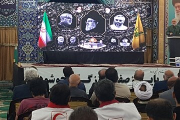 فیلم | مراسم بزرگداشت سیدالشهدای محور مقاومت در مصلای بوشهر